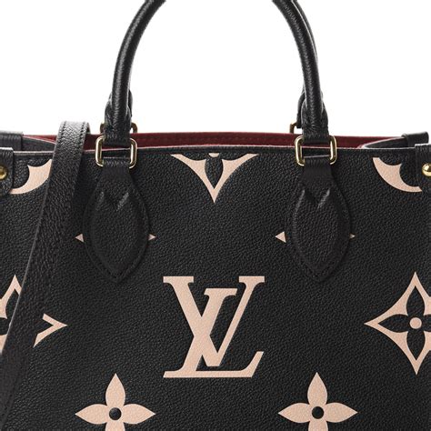 louis vuitton empreinte monogram giant onthego pm black beige